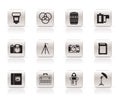 Photography equipment icons Royalty Free Stock Photo