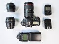 Photography gear kit, camera lens flash trigger