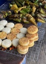 a photography of a grill with some food on it, bakehouse food on a grill with a variety of vegetables