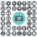 Photography icons set.