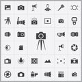 Photography icons universal set