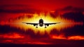 aircraft noise symbol red sky