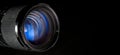Photography lens over black Royalty Free Stock Photo