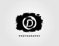 Photography letter D logo design concept template. Rusty Vintage Camera Logo Icon