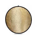 Photography light reflector in gold Royalty Free Stock Photo