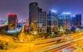 Night Scenery of Urban Architecture in Beijing, China