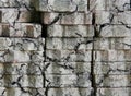 a photography of a pile of bricks sitting on top of a pile of cement