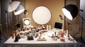 photography ring light studio Royalty Free Stock Photo