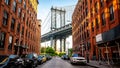 Photography spots in Dumbo with a view of Manhattan bridge , New york city