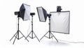 Photography Studio Flash and Softbox Lighting Kit Royalty Free Stock Photo