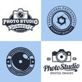 Photography Studio Logo, Labels, Icons and Design Elements Royalty Free Stock Photo