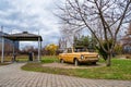 Photography on theme super old retro car Zaporozhets