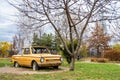 Photography on theme super old retro car Zaporozhets