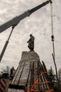 Photography to theme famous monument Taras Shevchenko during Ukraine war