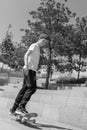 Photography to theme skateboarder riding skateboard in skatepark