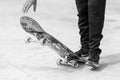 Photography to theme skateboarder riding skateboard in skatepark