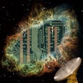 Photography on the topic of radio electronics.   Elements of this image are provided by NASA Royalty Free Stock Photo