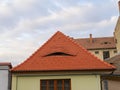 Traditional eye roof in Sibiu, Romania