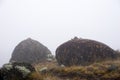 Two big rocks looking like woman\'s breast - boobies shaped stones - Mount Kilimanjaro (Tanzania, Africa)