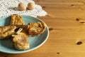 Photography of a typical Spanish dessert eaten during easter. Morning shot.Cinnamon and eggs