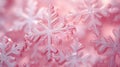 photogrph snowflakes pink A macro shot