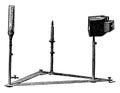 Photometers Foucault, vintage engraving