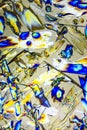 a photomicrograph of aspirin pain reliever crystals