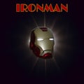 Photomontage toy ironman in space