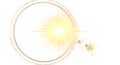Photon burst with radiating light rays and spherical lens effects, abstraction of a bright, Royalty Free Stock Photo