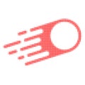 Photon Flight Halftone Dotted Icon