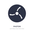 photon icon on white background. Simple element illustration from Education concept