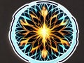 Photon, quantum, particle of light. Light and particle interplay on subject of science, education, computing and modern technology