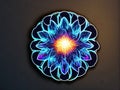 Photon, quantum, particle of light. Light and particle interplay on subject of science, education, computing and modern technology