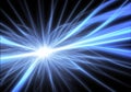 Photon, quantum, particle of light. Light and particle interplay on subject of science, education, computing and modern technology