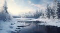 Photoreal Winter Landscape In Quebec Province Dreamlike Imagery Of Norwegian Nature