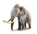 Photorealistic 3 D rendering of a Mammoth. Royalty Free Stock Photo