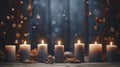 photorealistic, all saints\' day background, sober, candles, soft tones, all Saints Day or All Souls\' Day Royalty Free Stock Photo