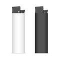 Photorealistic black and white lighters without fire, 3D vector illustration Royalty Free Stock Photo