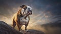 Photorealistic Bulldog Portrait In Unreal Engine Style Royalty Free Stock Photo