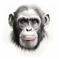 Photorealistic Chimpanzee Head Drawing In 8k Uhd With Bamileke Art Influence