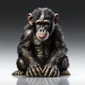 Photorealistic Chimpanzee Illustration With Darkly Humorous Twist