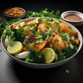 Photorealistic Curry Bowl With Fresh Herbs - Eastern And Western Fusion