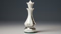 Elegant 3d Chess Queen Model In White And Silver