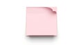 Pink sticky note pad mockup on white background Royalty Free Stock Photo