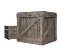 3D Render of Wooden Crates