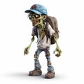 Photorealistic 3d Render Of Zombie With Backpack And Hat