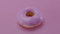 Photorealistic 3D rendering of a donut without candy on the icing for a website