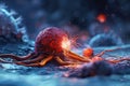 Photorealistic 3D Rendering Immunotherapy Unleashed with Immune Cells Targeting Cancer AI Image Royalty Free Stock Photo