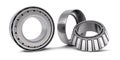 Tapered roller bearing on white background.