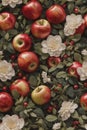 Photorealistic Detailed Seamless Patterns of Apples